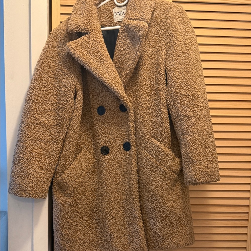 Zara Brown Teddy Jacket